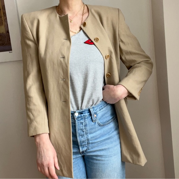 Escada by Margaretha Ley Vintage Evening Jacket Blazer Size 8 Wool Blend - Picture 8 of 11